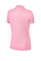 Rear View of Light Pink Sport-Tek Women's Micropique Sport-Wick Polo. LST650