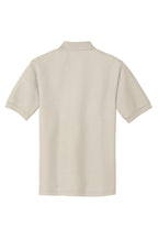 Rear View of Light Stone Port Authority Silk Touch Polo K500