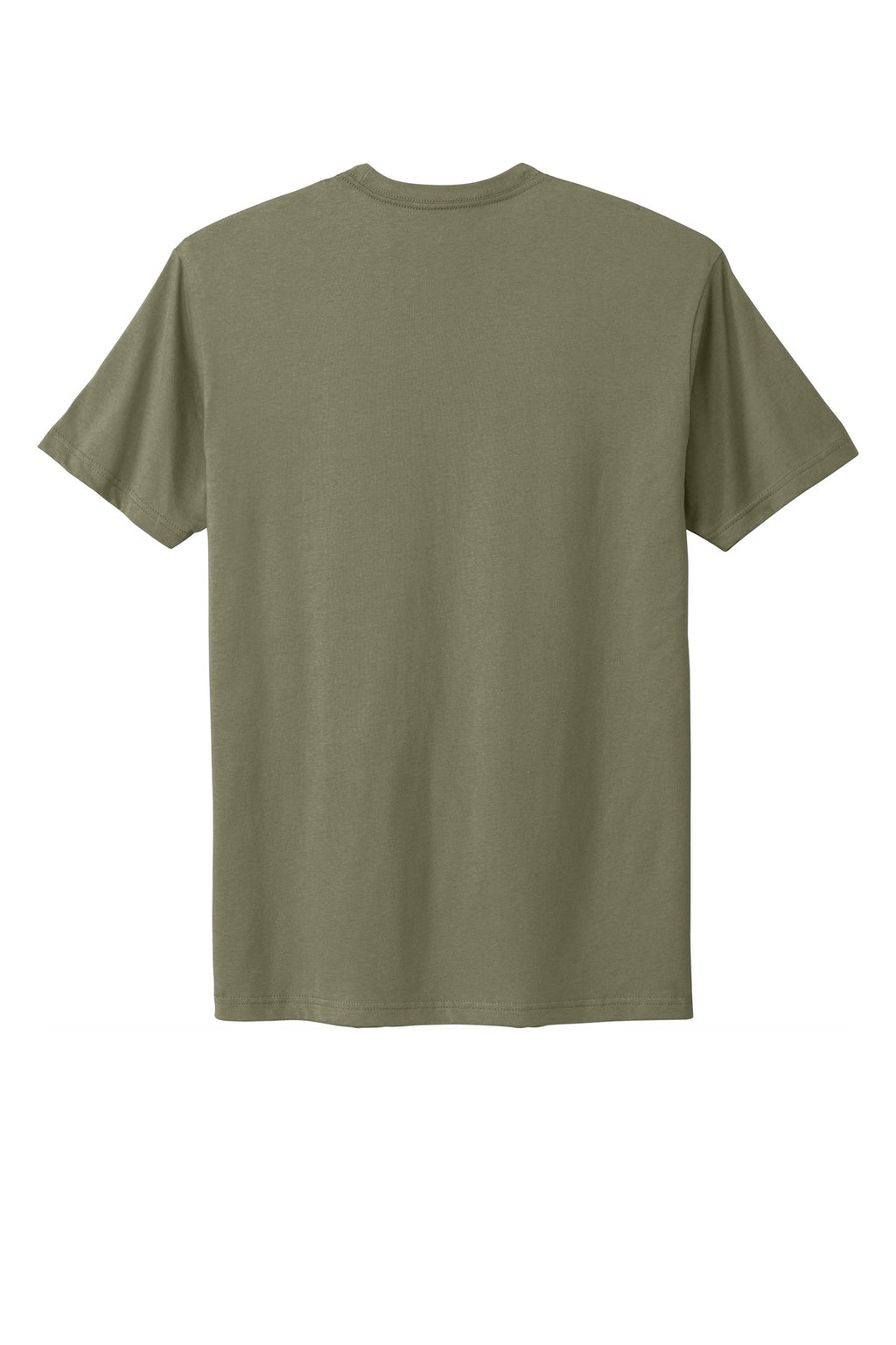 Rear View of LightOlive Next Level Apparel Adult Cotton Tee. NL3600