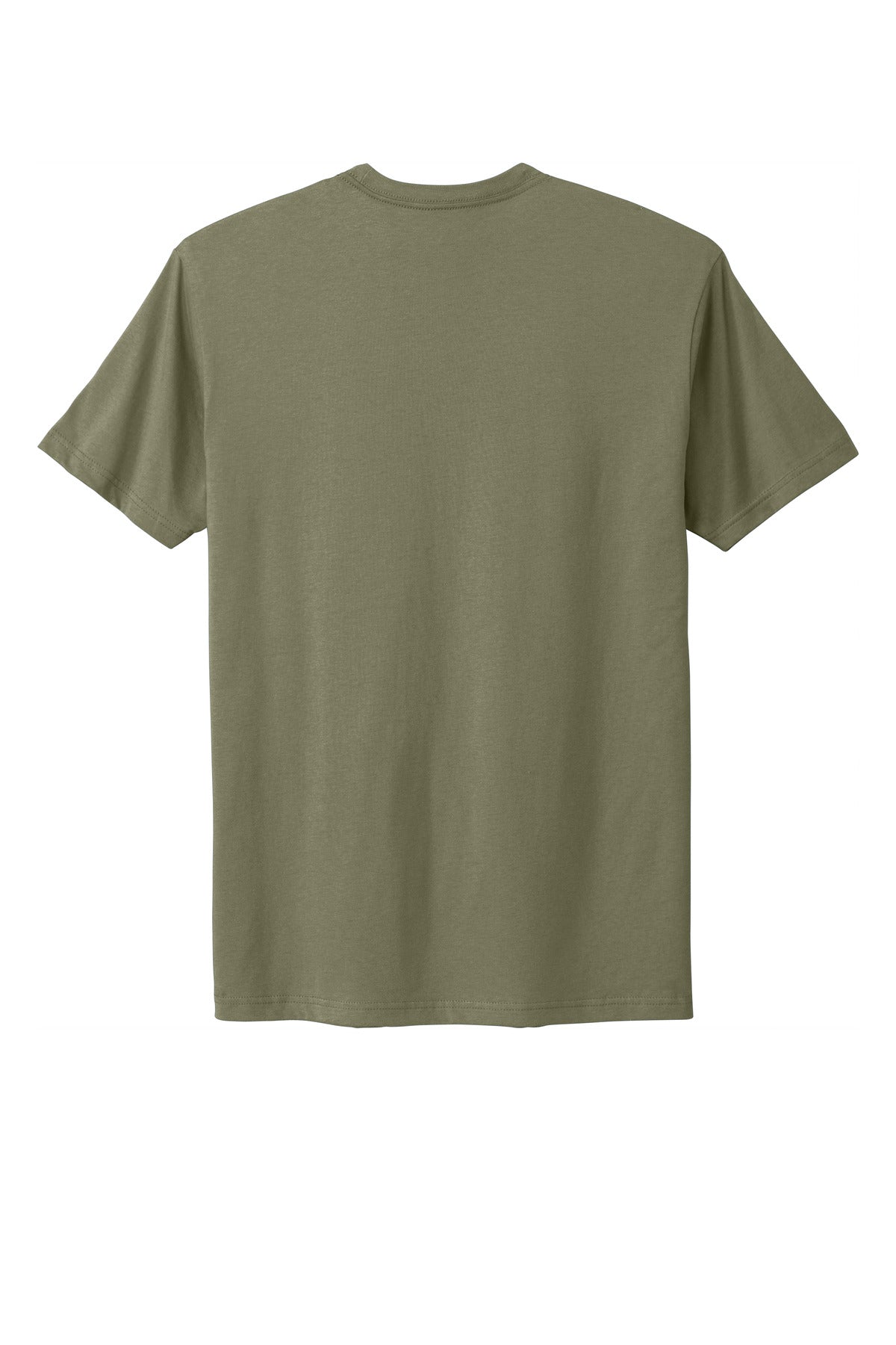 Rear View of LightOlive Next Level Apparel Adult Cotton Tee. NL3600