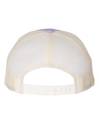 Rear View of Lilac/ Birch Low Pro Trucker Cap - 115
