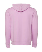 Rear View of Lilac Sponge Fleece Full-Zip Hoodie - 3739