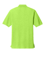 Rear View of Lime Port Authority Silk Touch Polo K500