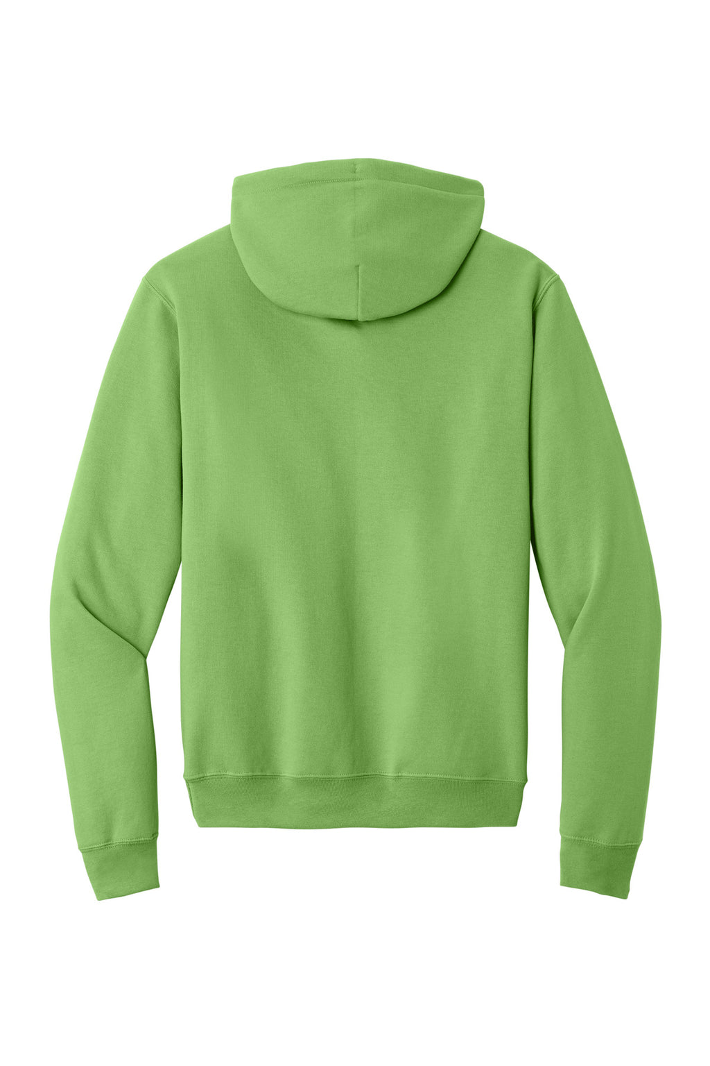 Rear View of Lime Port & Co Core Fleece Pullover Hooded Sweatshirt. PC78H