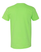 Rear View of Lime Softstyle® T-Shirt - 64000