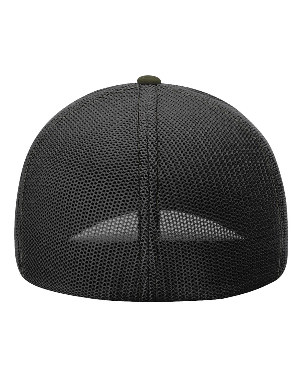 Rear View of Loden/ Black R-Flex Trucker Cap - 110