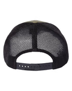 Rear View of Loden Green/ Black 112+ R-Flex Adjustable Trucker Cap - 112PL