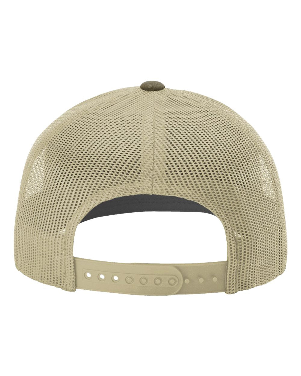 Rear View of Loden/ Khaki Sustainable Trucker Cap - 112RE