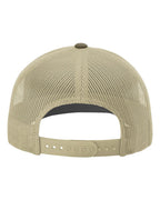 Rear View of Loden/ Khaki Sustainable Trucker Cap - 112RE