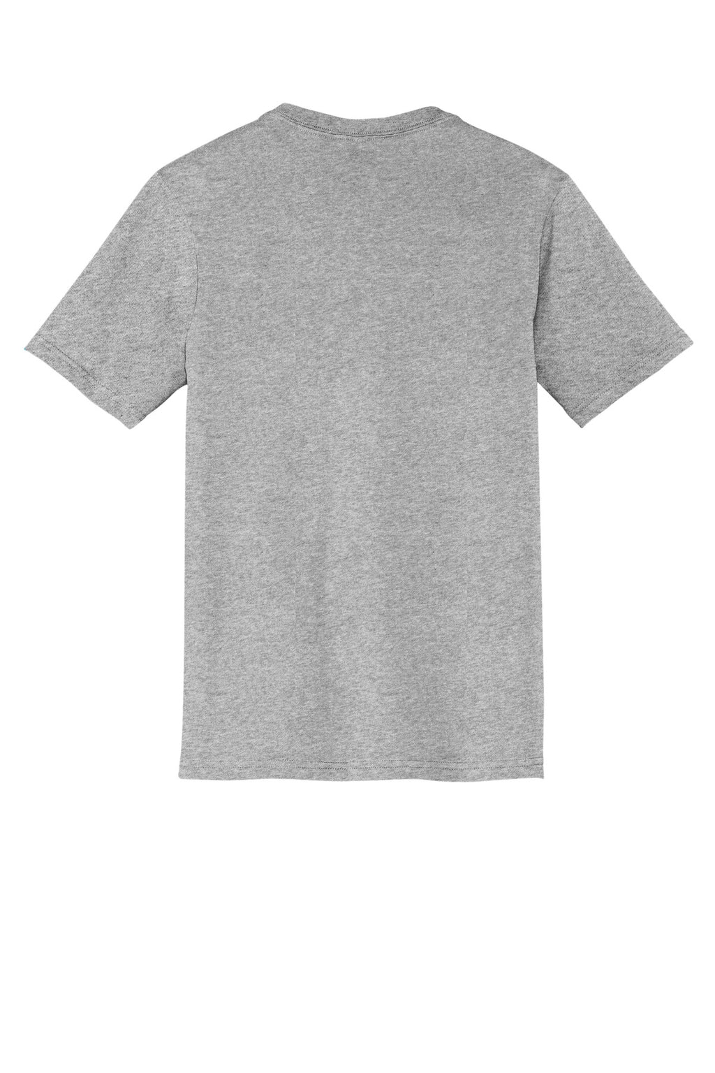 Rear View of Lt Hthr Grey District Very Important Tee V-Neck. DT6500
