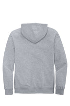 Rear View of Lt Hthr Grey District V.I.T. Fleece Full-Zip Hoodie DT6102