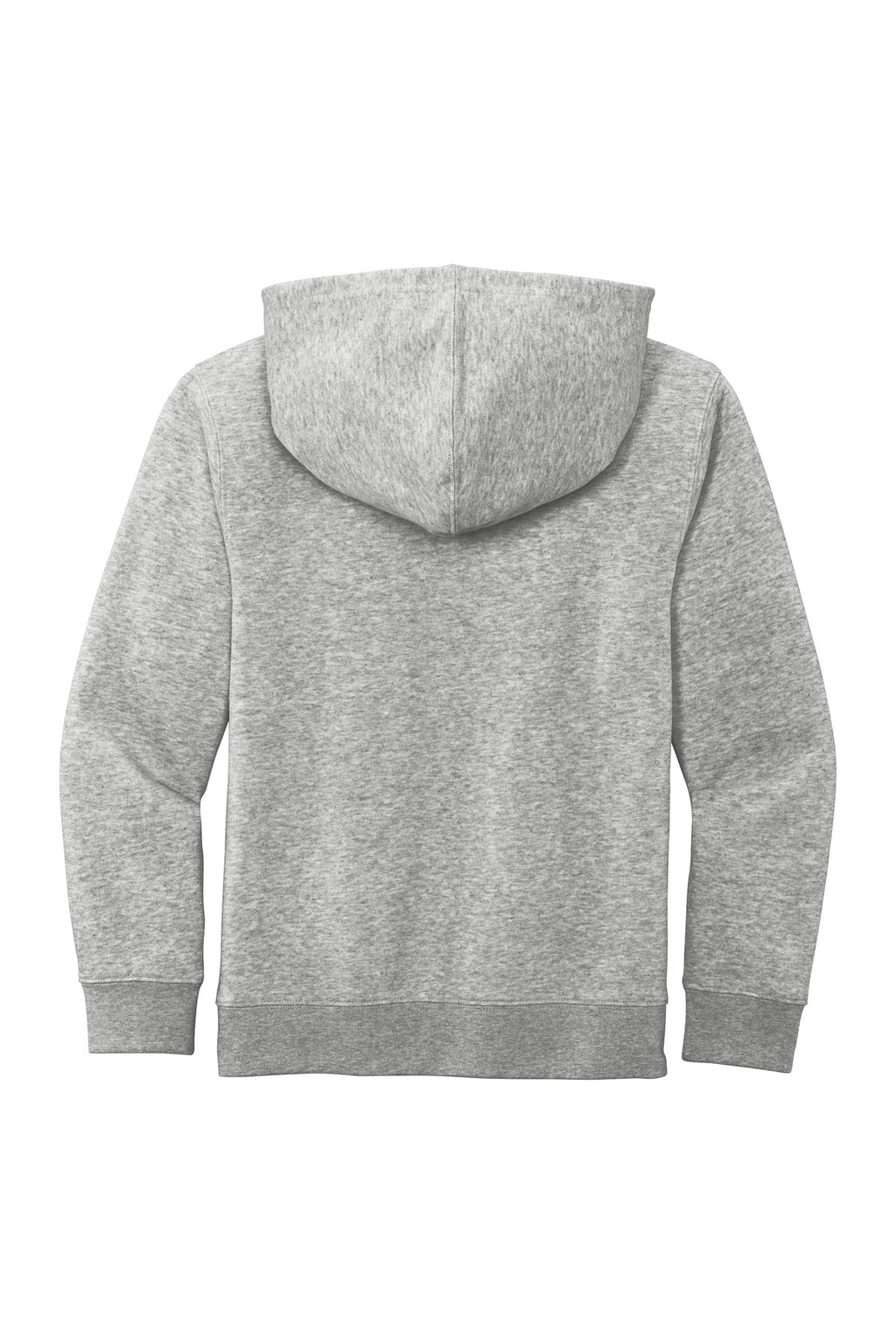 Rear View of Lt Hthr Grey District Youth V.I.T. Fleece Hoodie DT6100Y