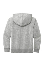 Rear View of Lt Hthr Grey District Youth V.I.T. Fleece Hoodie DT6100Y