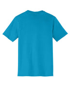 Rear View of Lt Turquoise District Very Important Tee V-Neck. DT6500