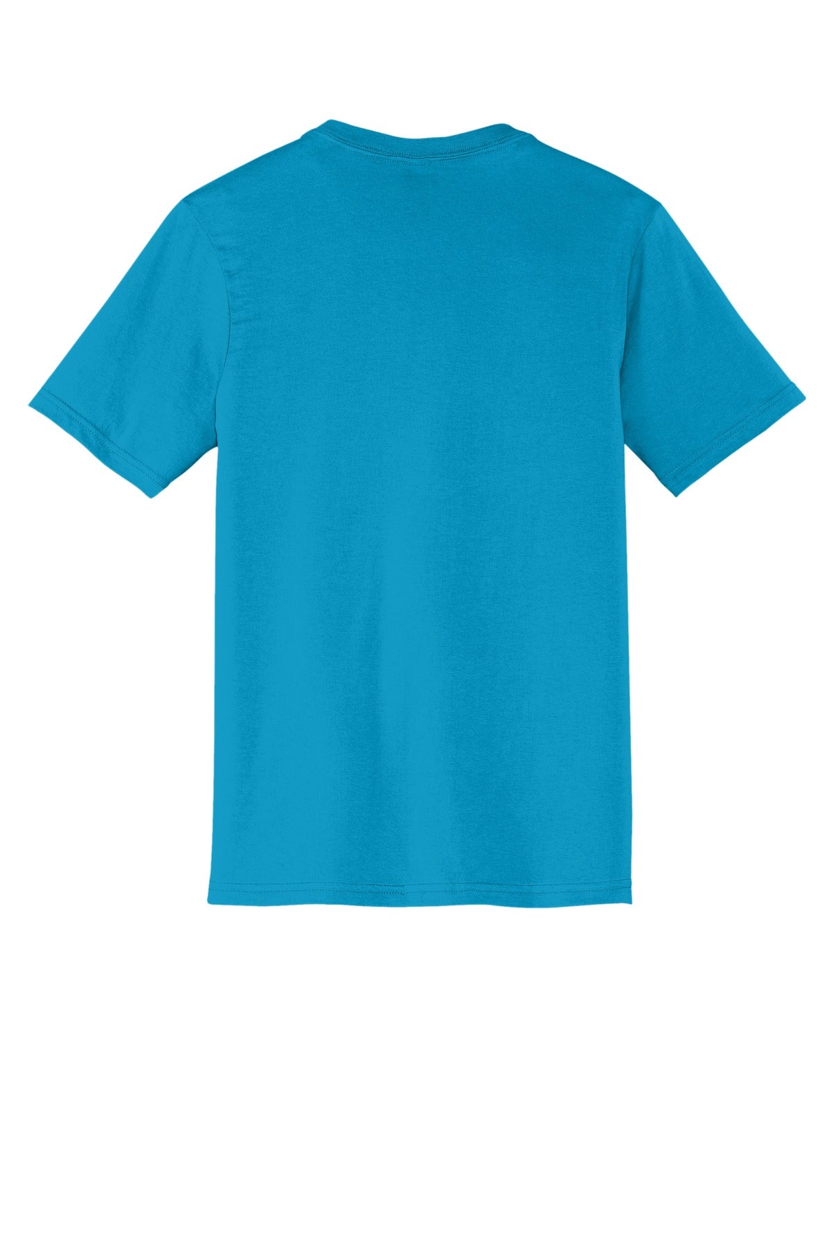 Rear View of Lt Turquoise District Very Important Tee V-Neck. DT6500