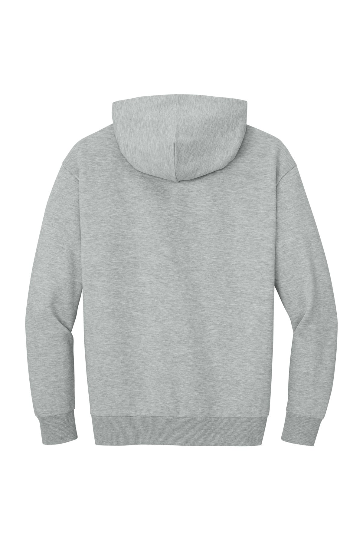 Rear View of LtHtGry District V.I.T. Heavyweight Fleece Hoodie DT6150