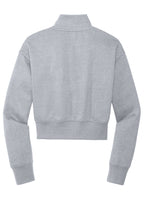 Rear View of LtHtGry District Women's V.I.T. Fleece 1/2-Zip DT6111
