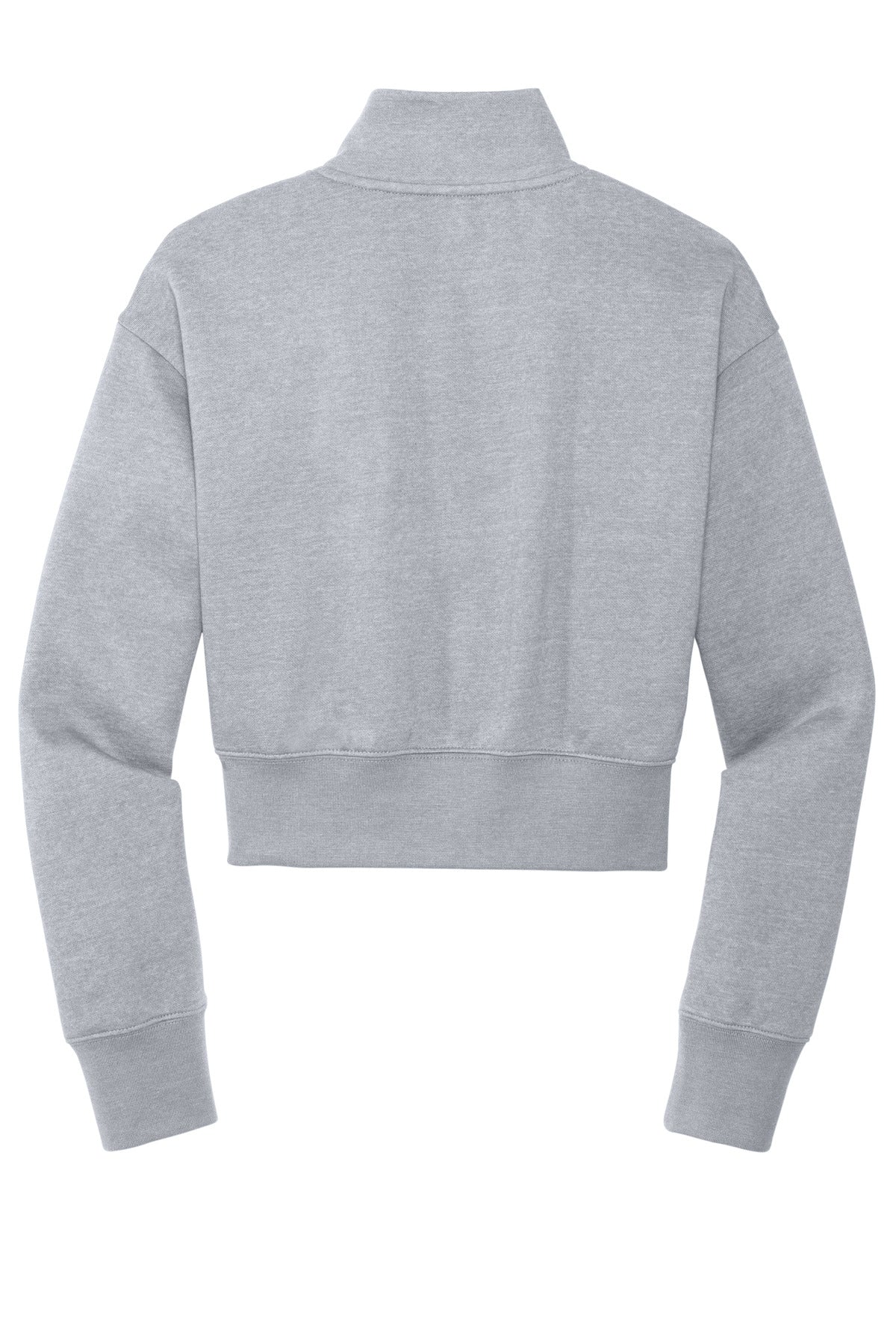 Rear View of LtHtGry District Women's V.I.T. Fleece 1/2-Zip DT6111