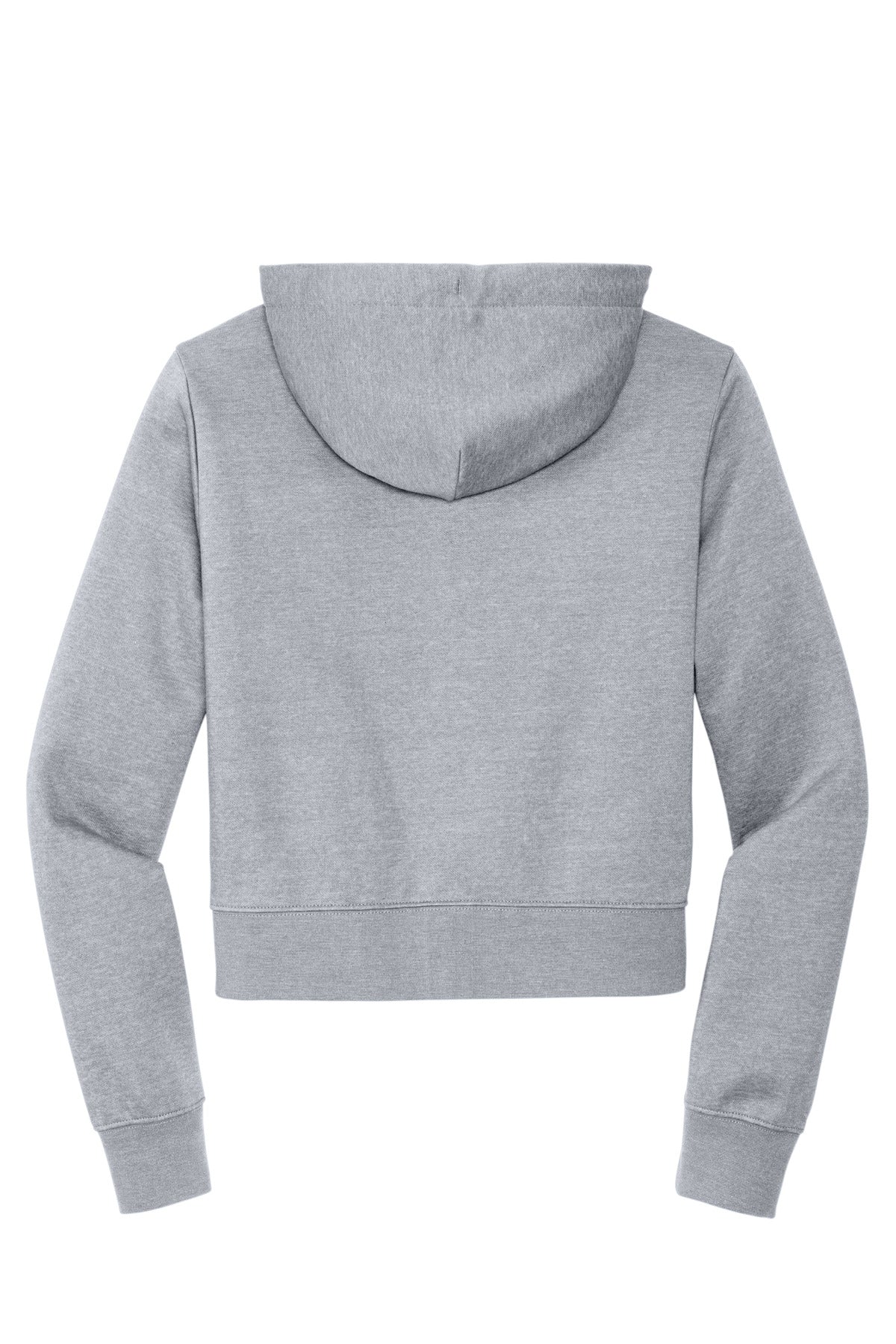 Rear View of LtHtGry District Women's V.I.T. Fleece Full-Zip Hoodie DT6103