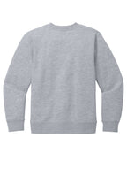 Rear View of LtHtGry District Youth V.I.T. Fleece Crew DT6104Y