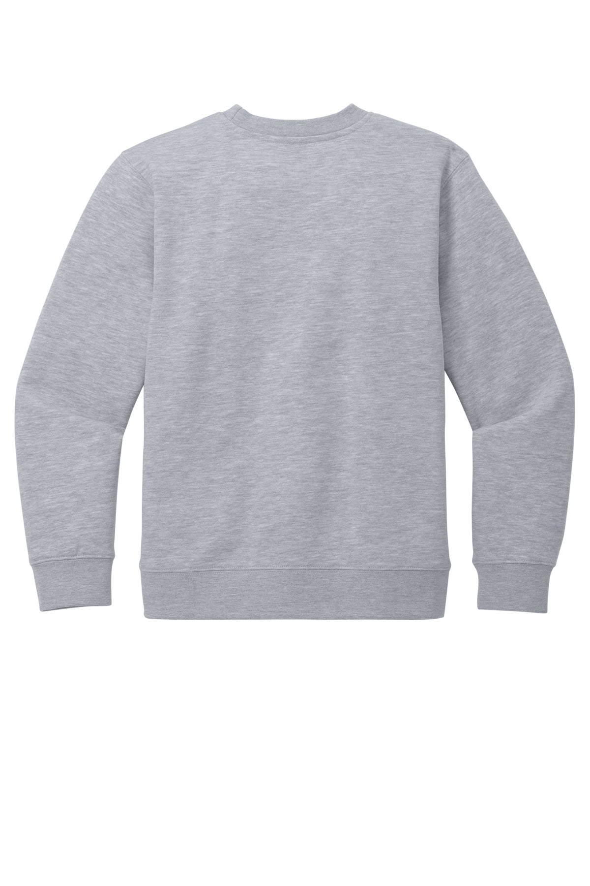 Rear View of LtHtGry District Youth V.I.T. Fleece Crew DT6104Y