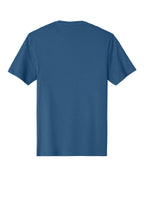 Rear View of Maritime Blue District Perfect Weight Tee. DT104