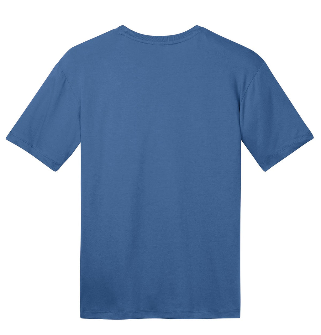 Rear View of Maritime Blue District Perfect Weight Tee. DT104