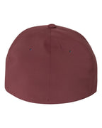 Rear View of Maroon Delta® Seamless Cap - 180