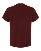 Rear View of Maroon Garment-Dyed T-Shirt - GDH100