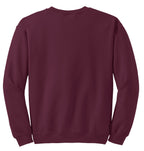 Rear View of Maroon Gildan Heavy Blend Crewneck Sweatshirt. 18000