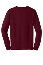 Rear View of Maroon Gildan - Ultra Cotton 100% US Cotton Long Sleeve T-Shirt. G2400