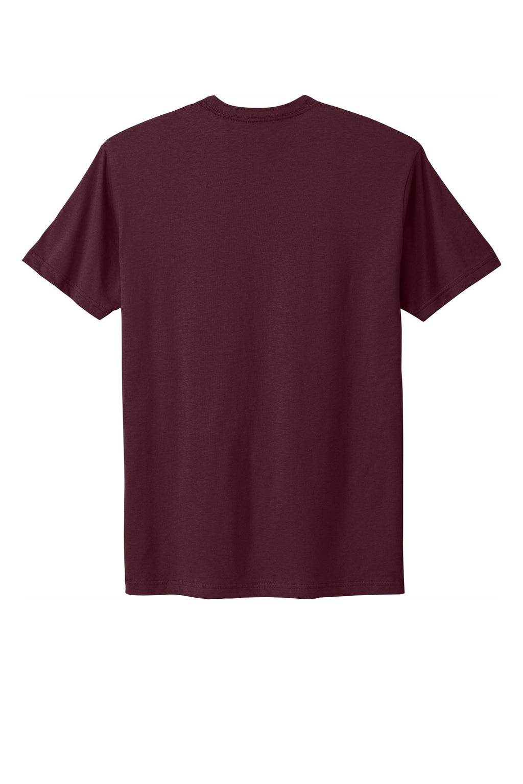 Rear View of Maroon Next Level Apparel Adult Cotton Tee. NL3600