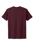 Rear View of Maroon Next Level Apparel Adult Cotton Tee. NL3600