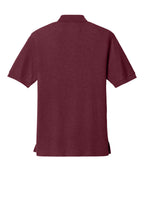 Rear View of Maroon Port Authority Silk Touch Polo K500