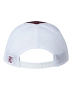 Rear View of Maroon/ White Everyday Trucker Cap - GB452E