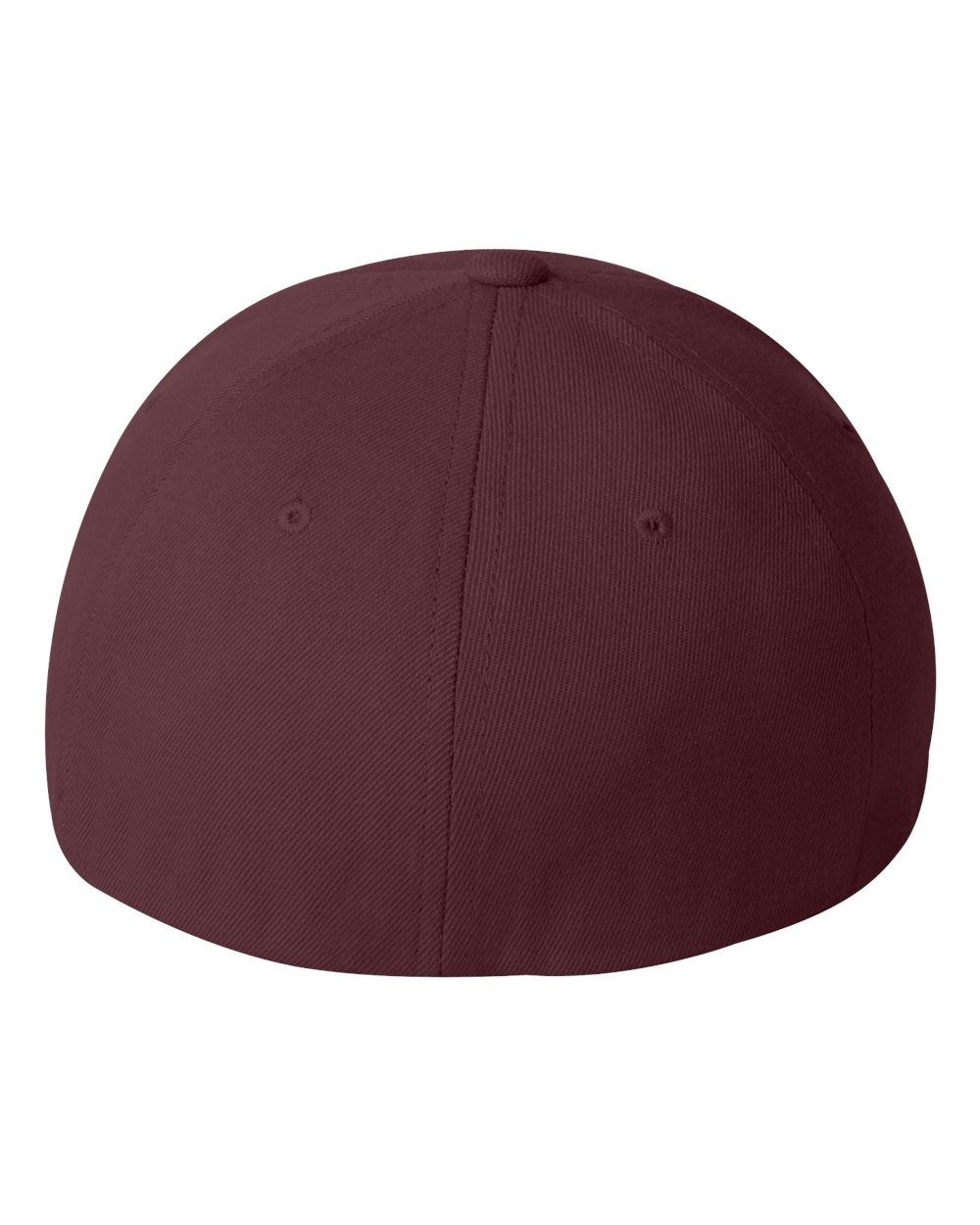 Rear View of Maroon Wool-Blend Cap - 6477