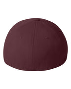 Rear View of Maroon Wool-Blend Cap - 6477