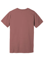 Rear View of Mauve BELLA+CANVAS Unisex Jersey Short Sleeve Tee. BC3001