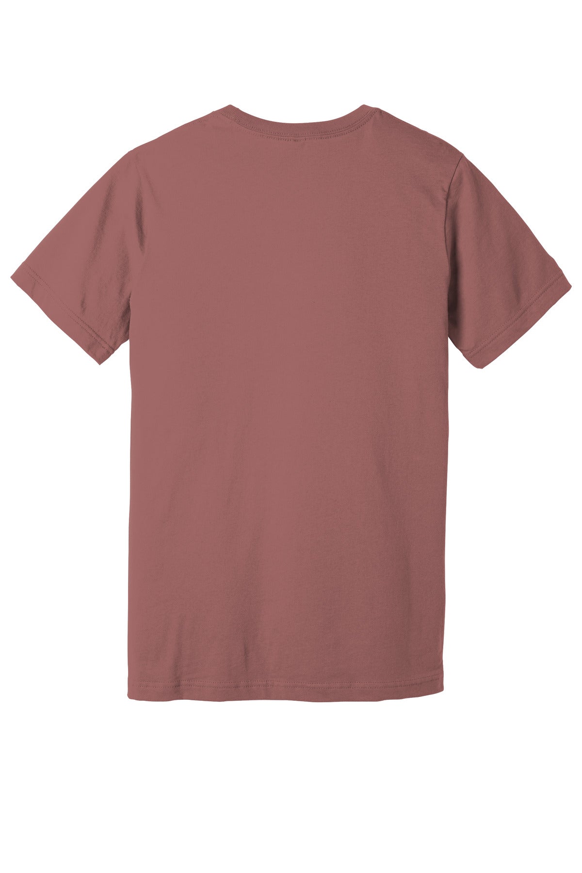 Rear View of Mauve BELLA+CANVAS Unisex Jersey Short Sleeve Tee. BC3001