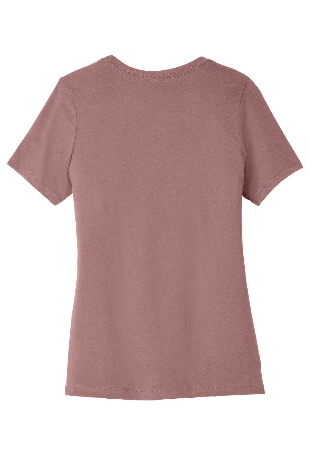 Rear View of Mauve BELLA+CANVAS Women's Relaxed Jersey Short Sleeve Tee. BC6400