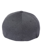 Rear View of Melange Dark Grey Unipanel™ Melange Cap - 5577UP