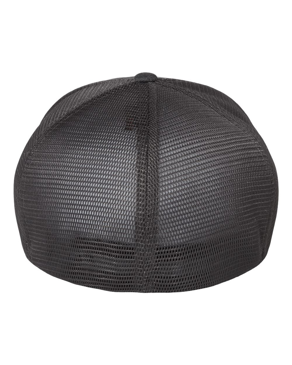 Rear View of Melange Dark Grey Unipanel™ Trucker Cap - 5511UP