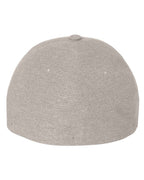 Rear View of Melange Silver Delta® Seamless Cap - 180