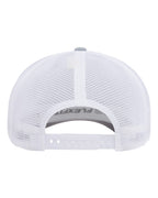Rear View of Melange Silver/ White 110® Mesh-Back Cap - 110M