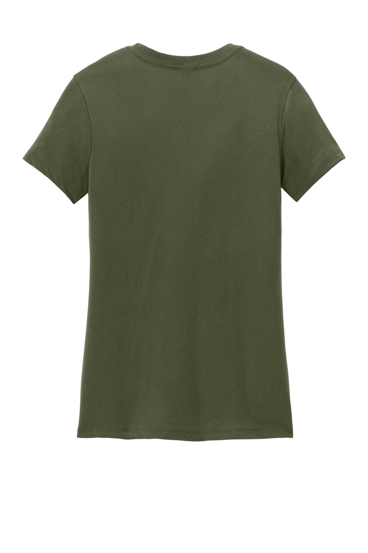 Rear View of MilGreen District Women's Perfect Weight Tee. DM104L