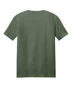 Rear View of MilGreen Gildan Softstyle T-Shirt. 64000