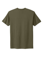 Rear View of MilGreen Next Level Apparel Adult Cotton Tee. NL3600
