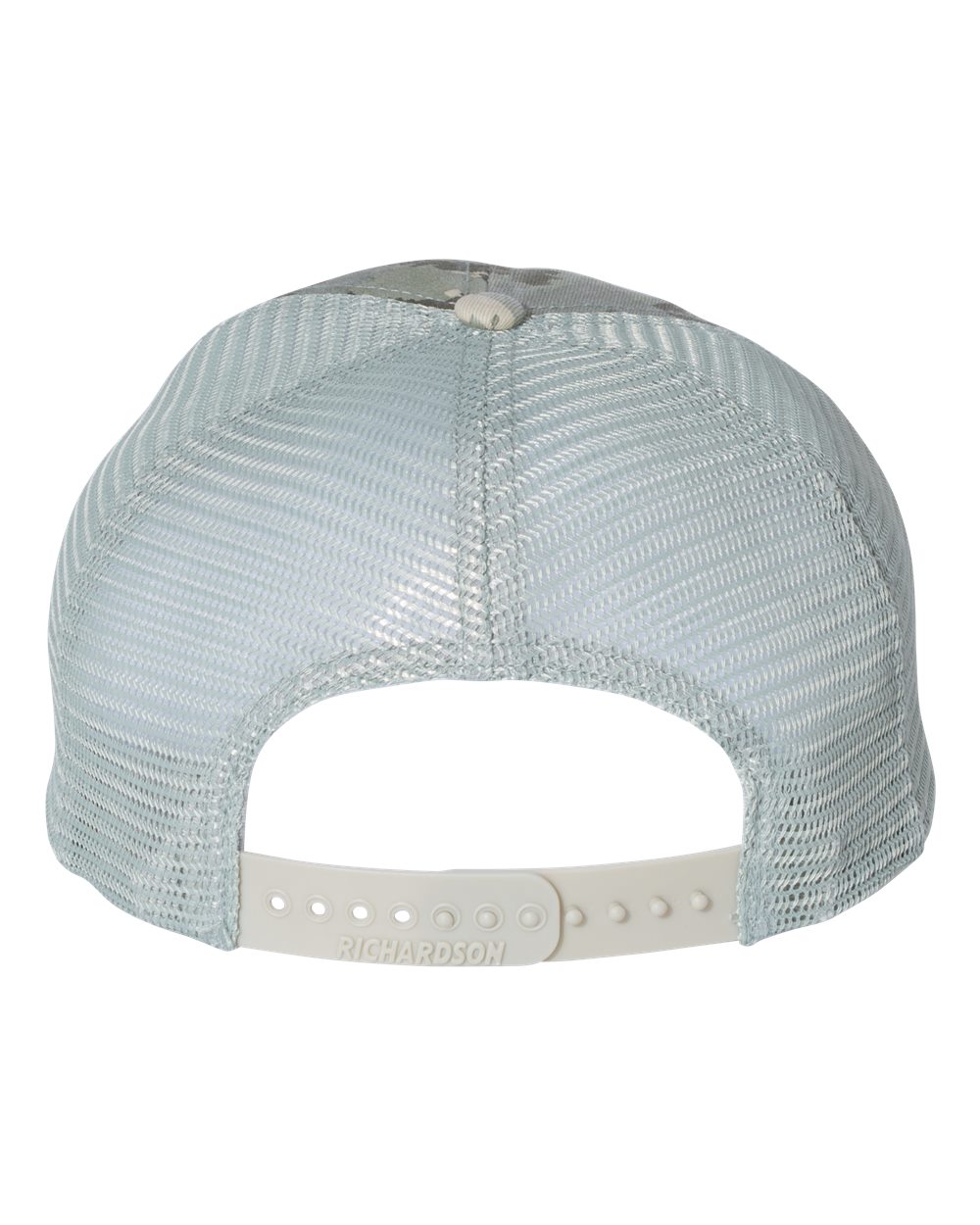 Rear View of Military Digital Camo/ Light Green Garment Washed Printed Trucker Cap - 111P