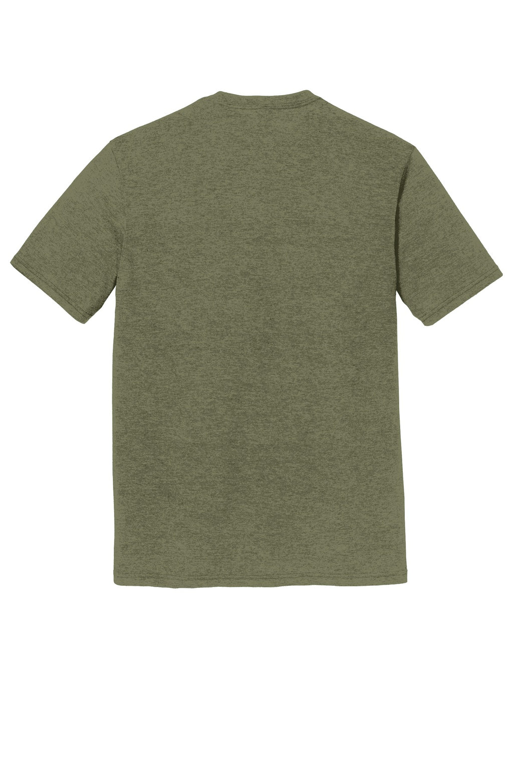 Rear View of Military Grn F District Perfect Tri Tee. DM130