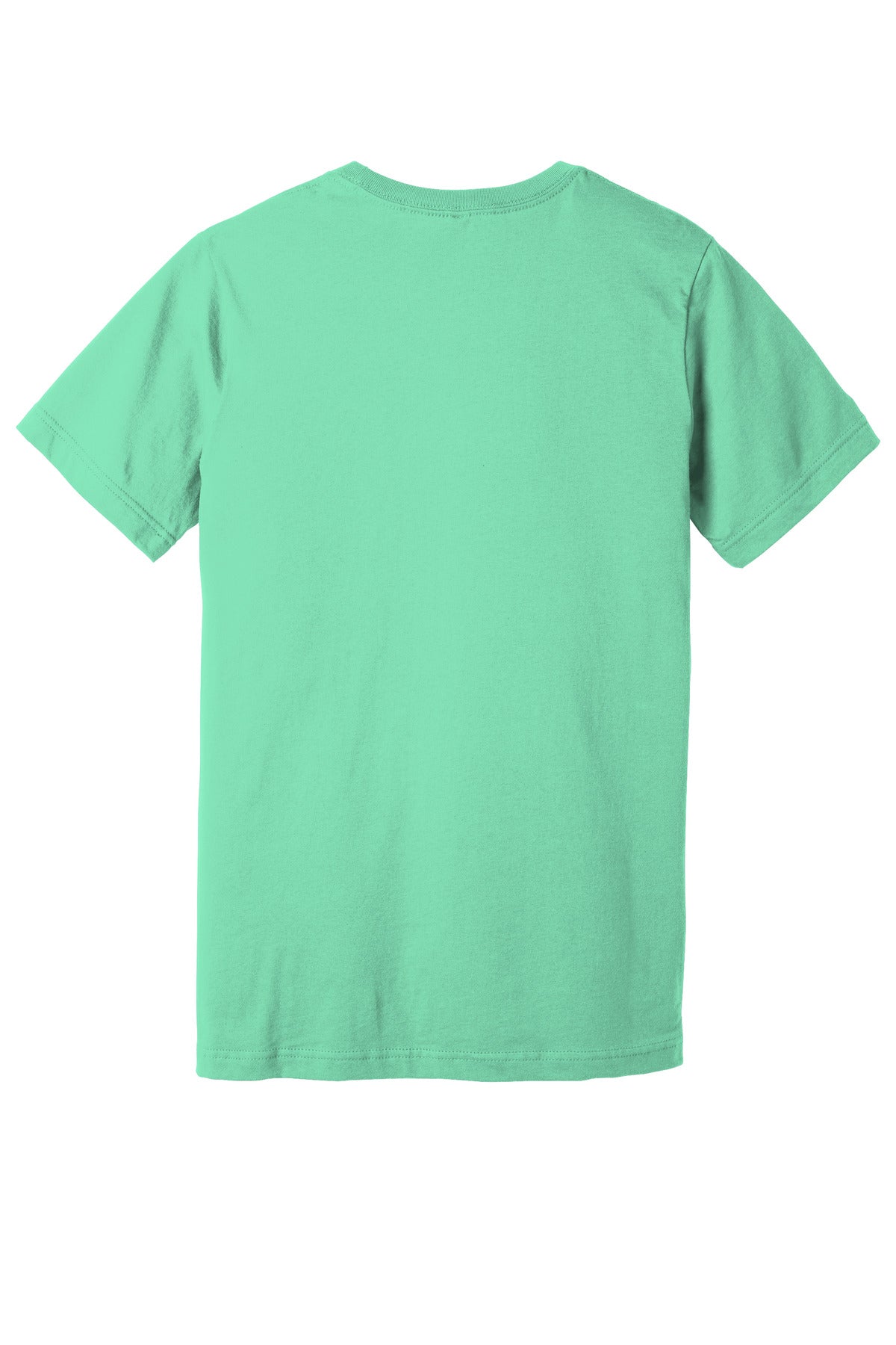 Rear View of Mint BELLA+CANVAS Unisex Jersey Short Sleeve Tee. BC3001